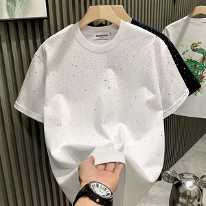 MASS GARMENT Fashion Streetwear Men's Regular Fit <strong>Sparkly</strong> Glitter <strong>T</strong> <strong>Shirt</strong> Sparkle Bling Rhinestones Men <strong>t</strong> <strong>Shirt</strong> - Product Image 1