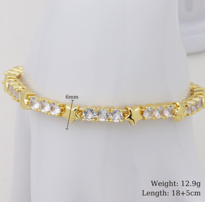 Collar de Mujer con Ojo de <span class=keywords><strong>Diablo</strong></span> y Flor, Chapado en Cobre de 18K con Circonitas - Product Image 6