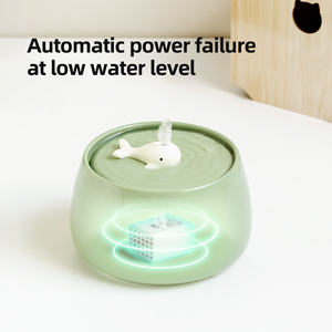 Fontaine à eau et gamelle pour chat et chien en céramique manuelle Shamitao, ensemble de 3 filtres de rechange, rechargeable, antidérapant, écologique - Product Image 4