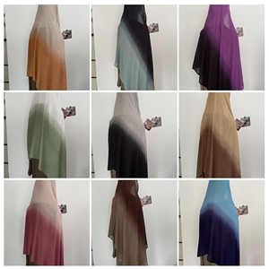2025 personnalisé Ombre imprimé châle Hijab écharpe Premium Modal léger respirant Long Style couleur bloquant multifonction tout - Product Image 3