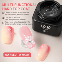 Gel de finition multifonctionnel haute dureté 1kg 15ml, sans résidu, super brillant, vernis à ongles UV sans étiquette, gel UV durcissant