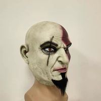 Fanrek dieu de la guerre Kratos Latex masque guerrier Cosplay guerrier barbu Halloween Costume carnaval Costume accessoires