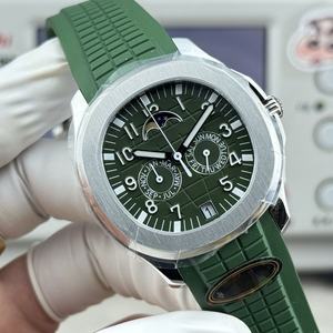 Montre mécanique multifonctionnelle 3K Designer Green Moonphase en acier inoxydable avec éclairage nocturne 39,9 mm, montre de sport et de loisirs pour homme - Product Image 2