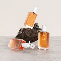 Botol Hand Sanitizer 150ML Silinder Kaca Bening Tutup Ulir Ukiran Warna Kustom Sabun Cuci Tangan Penghapus Makeup