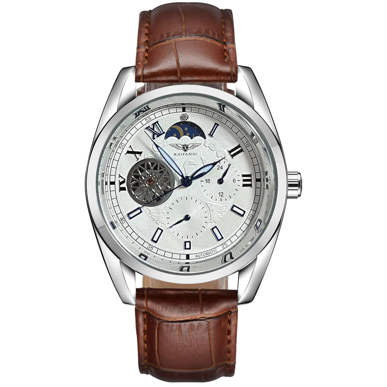 Tevise relogio masculino cheap men automatic mechanical watches genuine leather strap watch low price jam tangan pria