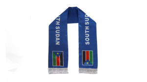 وشاح علم جنوب السودان للمشجعين الرياضيين، منتجات تشجيع كرة القدم بالجملة، وشاح بشراشيب وعلم وطني - Product Image 2