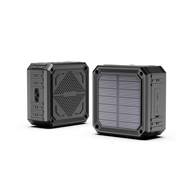 Mini Sound Box Solar Charged BT Speaker, Solar Energy Charging Outdoor Bt Speaker with LED Light