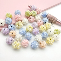 51168 nouveau Design 16mm 3D simulé Rose résine perles avec bords volants et perles scintillantes pour bijoux cordage bricolage artisanat fournitures