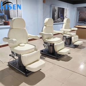 Kisen Electric Beauty Salon <b>Bed</b> Adjustable Full Body Massage Hairdressing Chair <b>LED</b> Light Barber Spa Seat For Commercial Salon - Product Image 5
