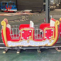 Train électrique de Noël pour enfants sur rail, thème fête foraine, petit train de Père Noël pour parc d'attractions, à vendre