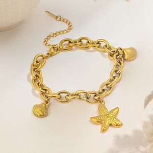 ชุดสร้อยข้อมือสร้อยคอจี้หัวใจสายโซ่ไททาเนียมสำหรับผู้หญิงทันสมัยกันน้ำเครื่องประดับแฟชั่น - Product Image 4