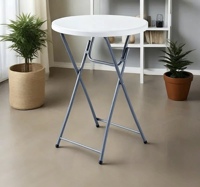 Table haute ronde minimaliste, diamètre 60 cm, très vendue en usine, élégante pour bar à domicile et bistro commercial