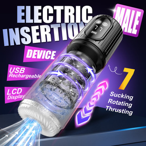 Mannelijke Volwassen Speelgoed Zak Kutjes <span class=keywords><strong>Sex</strong></span> Stroker 7 Stuwing 5 Zuigende Modi 7 Roterende Masturbator Penis Pomp Lcd Handvat App Controle - Product Image 2
