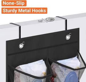Narrow Over the Door Wall <strong>Shoe</strong> Organizer <strong>Small</strong> Hanging <strong>Shoe</strong> <strong>Rack</strong> for Closet with Clear Mesh Pocket for Bathroom Pantry Camping - Product Image 2