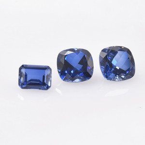 Gemas de Joyería Premium 5A, Zafiro Azul Sintético Redondo Brillante de 4mm, 5mm a 12mm, Piedra Preciosa Suelta - Product Image 3