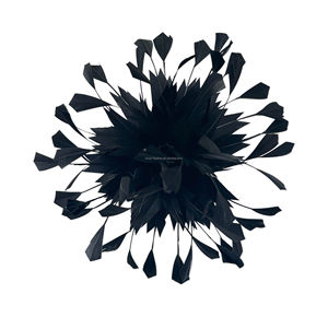 لوازم ميلينيري ، قبعة ديربي من ريشة الإوز المركزية الشاذة ، قبعة التميمة على شكل زهرة - Product Image 4