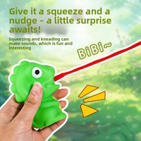Jouet Squishy Grenouille Dinosaure à Langue Extensible, Style TikTok, Son Couineur, Anti-Stress à Remontée Lente, Poupée de Décompression à Presser, Cadeau