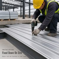 Plaque de plancher en acier galvanisé de type ouvert pour dalle en béton, plancher composite