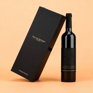 Boîte à whisky en carton rigide avec logo en relief de luxe Emballage de boîte à encre de soja pour bouteille de vin unique Boîte-cadeau magnétique d'alcool de vin - Product Image 5
