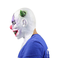 Masque d'horreur d'Halloween, accessoires de fête sur le thème des films d'horreur, accessoires amusants, diable, zombie, cornes vertes, clown, couvre-chef