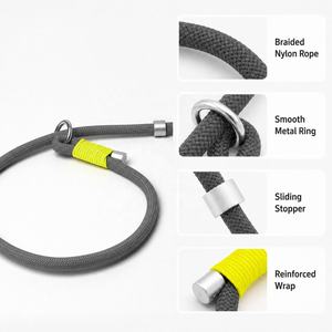 Guinzaglio per <span class=keywords><strong>Cani</strong></span> in Corda <span class=keywords><strong>di</strong></span> Nylon Rotonda Personalizzabile <span class=keywords><strong>di</strong></span> Lusso - Resistente e Confortevole per Tutte le <span class=keywords><strong>Razze</strong></span> - Product Image 3
