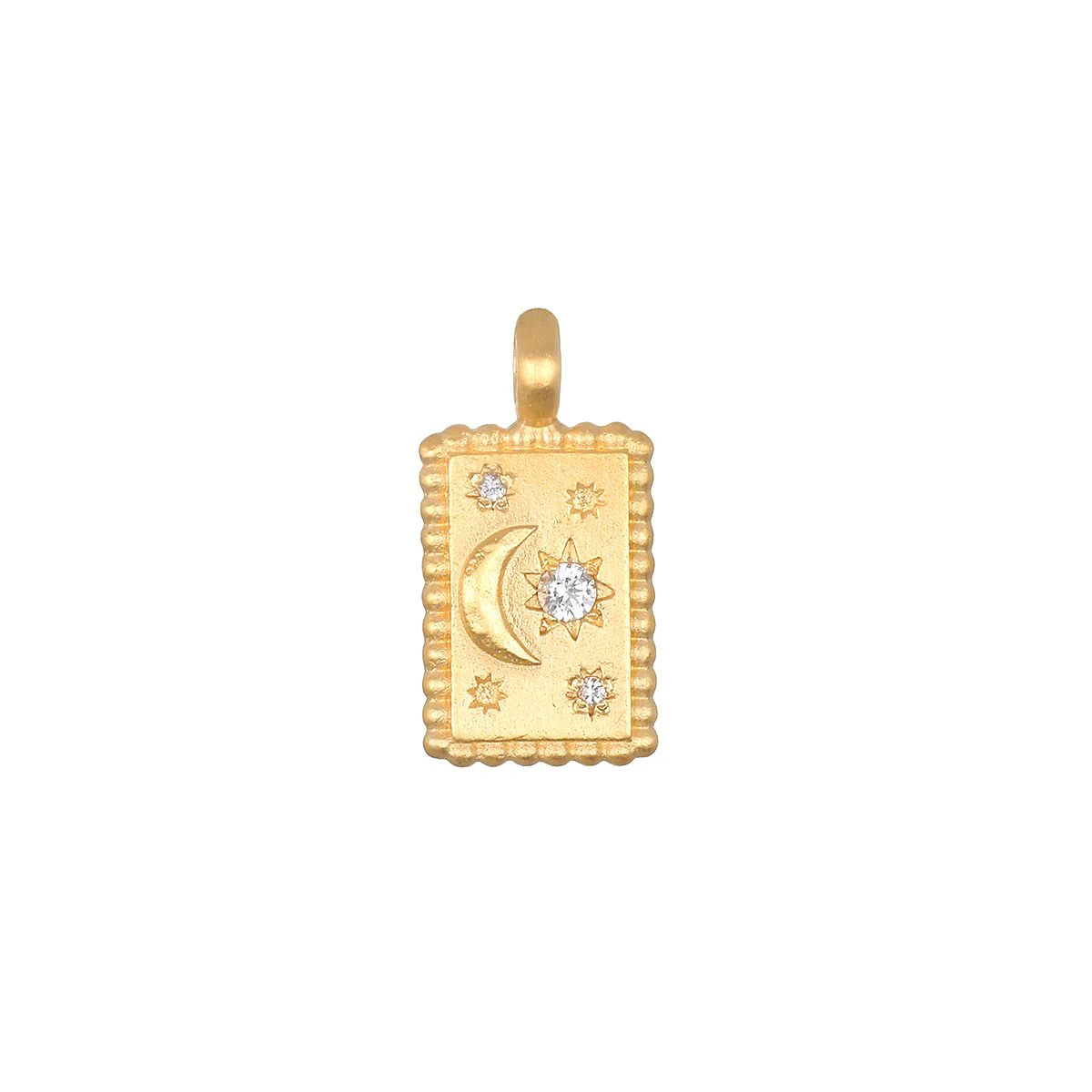 Square Moon 9 * 12.5mm gold