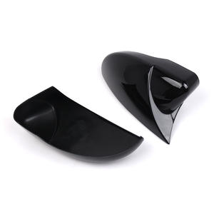 Coque de rétroviseur en forme de corne Volkswagen, ABS noir brillant, ensemble complet pour Jetta CC Beetle Scirocco - Product Image 3