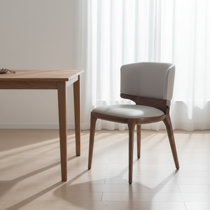 Sillas de Comedor de Madera de Fresno Nórdico, Tapizadas en <span class=keywords><strong>Cuero</strong></span> de Lujo, para Salas de Estar, Hoteles, Apartamentos, Comedores, Cocina, Restaurante - Product Image 6