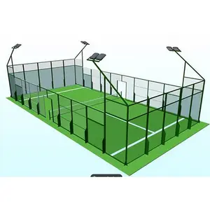 Blue White Line Paddle Tennis Courts Anti-UV Indoor Outdoor Padel Court