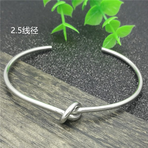 Simple Heart Knot Stainless Steel <b>Bracelet</b> For <b>Couples</b> Gift Jewelry - Product Image 2