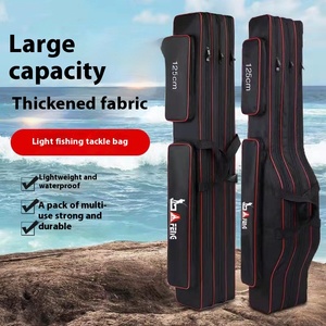 Custom Large Capacity Multi-functional Lightweight Oxford Fishing Tackle Bag Thick <b>Belly</b> High Comfort Rod Bag - Product Image 5