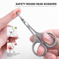 Ciseaux de maquillage professionnels à poignée confortable en acier inoxydable, ciseaux à sourcils de haute qualité à pointe affûtée, ciseaux à cuticules pour ongles
