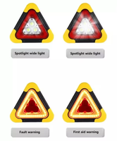 Triangle de signalisation d'avertissement pour voiture, lumière d'avertissement, charge solaire, balise d'urgence triangulaire pour panne de véhicule, sécurité routière