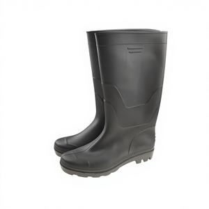 AmpsafeX - Botas de Lluvia Impermeables Negras Duraderas, Antideslizantes y Resistentes al Barro, para Trabajo al Aire Libre, Camping, Pesca, 10 Pares - Product Image 1