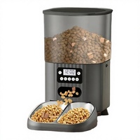 Distributeur de nourriture intelligent semi-automatique moderne et durable pour animaux de compagnie (4,5 L) – Repas programmables, double alimentation, bol en acier inoxydable Fresh-Lock pour chats et chiens