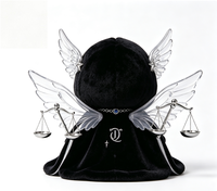 Figurine Magique Ange du Zodiaque Libra Personnalisée OEM en PVC et ABS avec Cape en Peluche Douce et Moelleuse, Boîte Mystère Constellation, Jouet Artistique