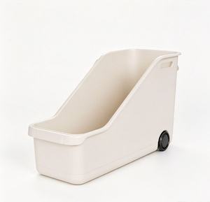 Bac de rangement en <span class=keywords><strong>plastique</strong></span> à ouverture inclinée avec roulettes, organisateur de tiroir coulissant pour cuisine, casseroles, épices, vaisselle et articles divers - Product Image 6