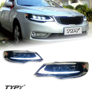 Conjunto de faros delanteros TYPY para Kia Forte 2014-2016, conversión de lentes LED con luces diurnas y direccionales secuenciales - Product Image 1