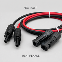 Câbles PVC sur mesure 1,5M 3M 5M 10M, Câbles Solaires 12AWG 14AWG, Câble PV 6mm² pour Panneau Solaire, Câble d'Alimentation 10AWG