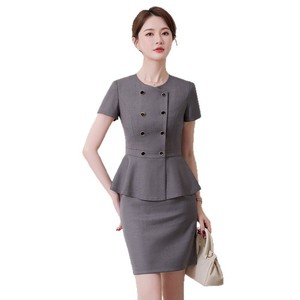 Hotel Receptionist Short Sleeve <b>Work</b> Suit Women Professional Slim Fit Uniform Summer 2025 - Product Image 5