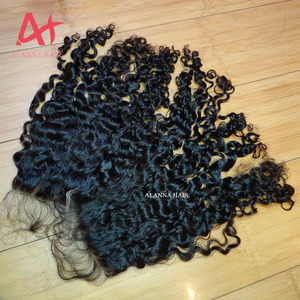 Di Vendita caldo di Grado 12A Cambogiana Dei Capelli Del Virgin Hd Chiusura Cambogiano Morbido Riccio crespo Dei Capelli Umani di 100% Hd Chiusura Del Merletto 5X5 14 "-20" - Product Image 3