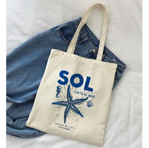 Bolsa de Compras de Lona con Impresión Personalizada para Regalos Promocionales, Publicidad y Uso Minorista, Bolsa de Algodón Reutilizable Ecológica - Product Image 1