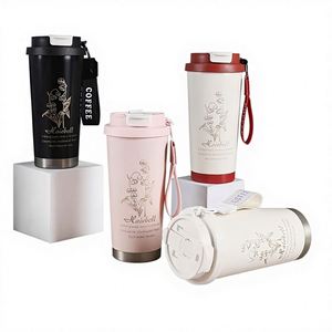 Termo portátil de acero inoxidable 316 de doble uso para café con pajita, de alta calidad, directo de fábrica, Lily Valley - Product Image 1