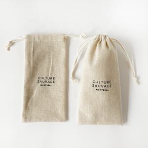 חם מכירה eco replifable כותנה אורגני בד פשתן משקפי שמש תיק פשתן עם לוגו מותאם אישית - Product Image 2