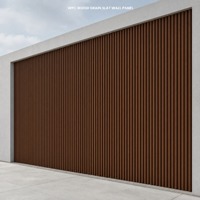 Panneau mural en bois composite WPC à grain de bois, rainuré, pour revêtement extérieur, imperméable, pour façade de villa, clôture