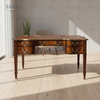 Bureau d'écriture de luxe EKAR Heritage Chancellor |   Table de direction de style anglais sculptée à la main |   EKAR FURNITURE
