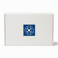 Boîte personnalisée en cuivre bleu pour kit de peptides, avec logo en relief, éponge, boîtes rigides recyclables, vente en gros, ensemble de poudre lyophilisée pour soins de la peau