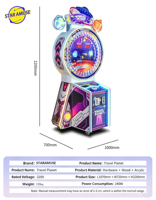 Machine d'arcade de jeu sportif STARAMUSE 2 joueurs, à monnayeur, avec boule rotative et rotation chanceuse lumineuse