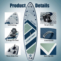 Planche à pagaie gonflable TIDETREK 350*89*15cm en PVC durable de qualité supérieure avec siège, ISUP, planche de surf ultra large