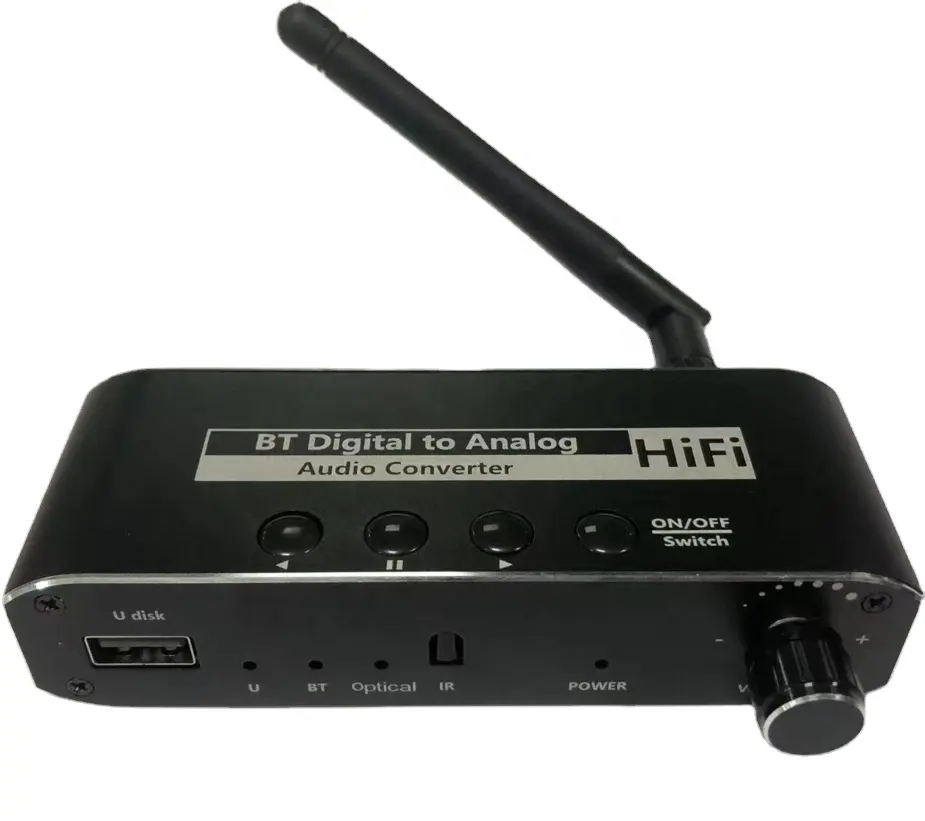 Hifi Dac Digitale Audio Naar Analoog Audio Converter Zender & Ontvanger 3.5Mm Aux Coaxiale Glasvezel Draadloze Adapter